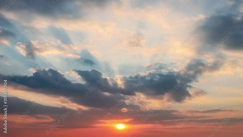 Sunset time and clouds moving. (Time Lapse) Sunset time and clouds moving. (Time Lapse)