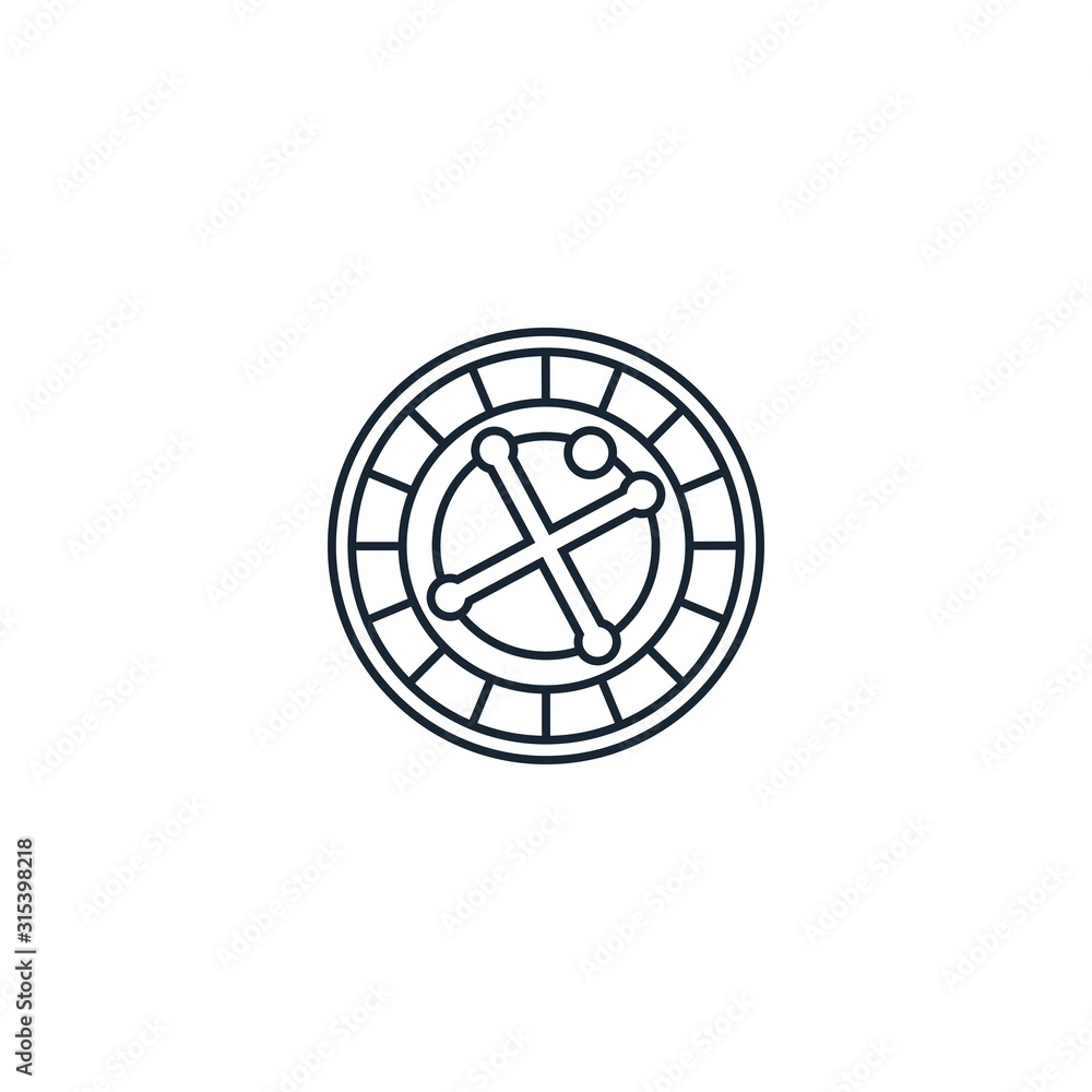 roulette creative icon. From Casino icons collection. Isolated roulette sign on white background roulette creative icon. From Casino icons collection. Isolated roulette sign on white background