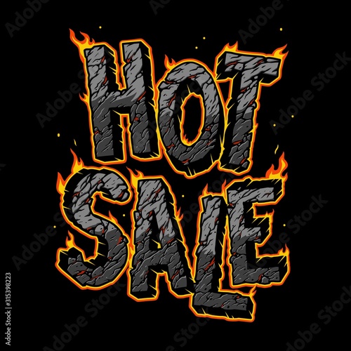 Vintage burning Hot Sale inscription