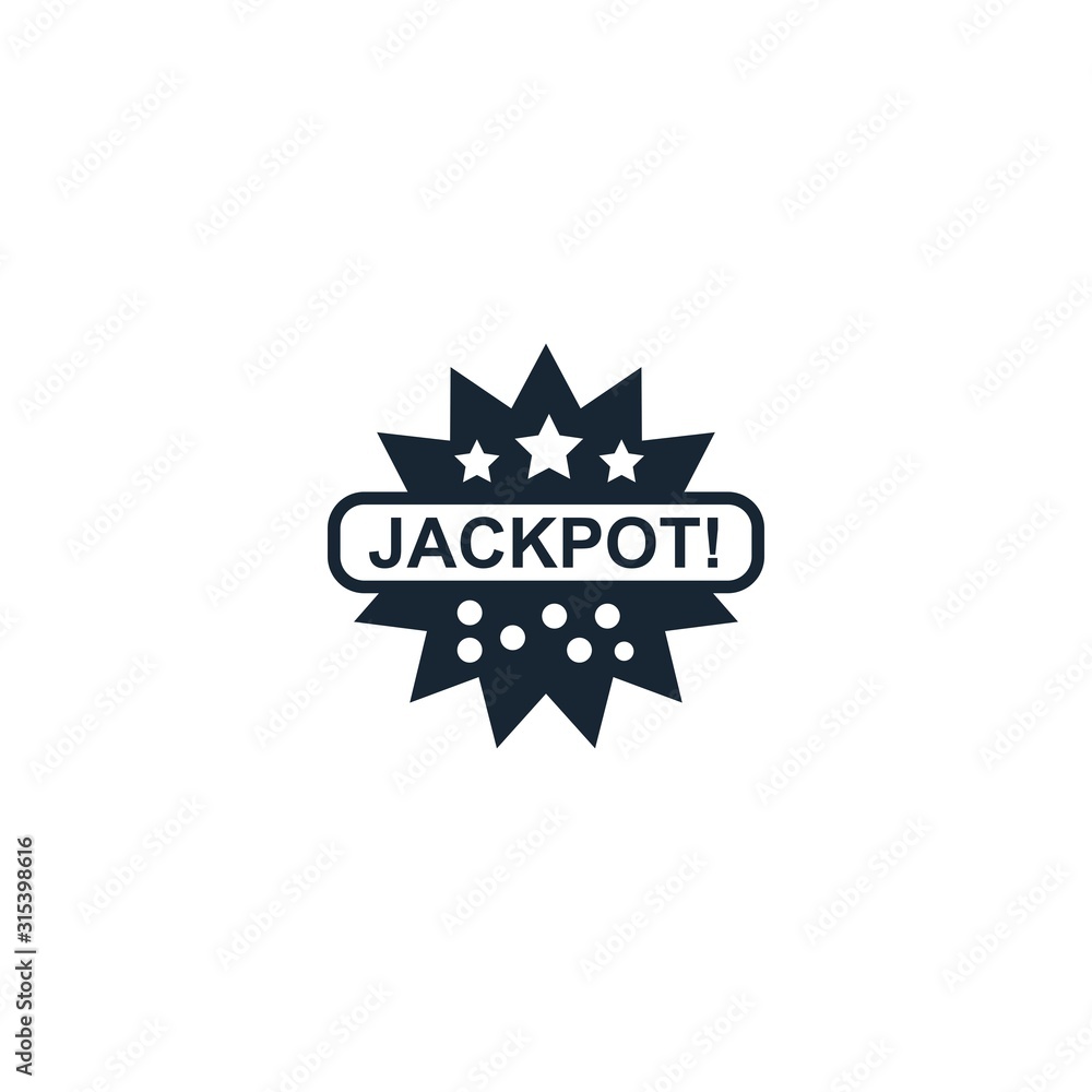 Jackpot creative icon. From Casino icons collection. Isolated Jackpot sign on white background