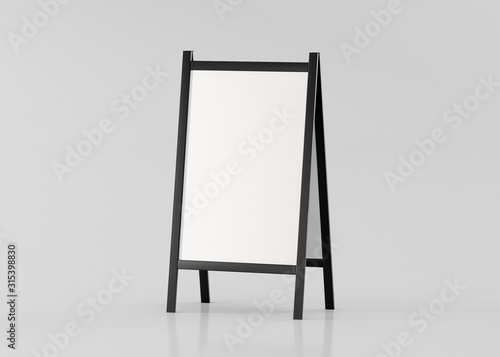 Mock up advertising stand with empty white space - 3D illustration
