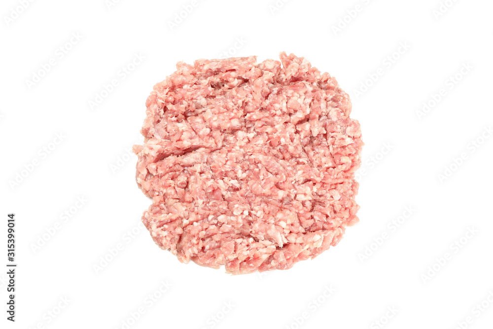 Tasty minced meat isolated on white background Tasty minced meat isolated on white background