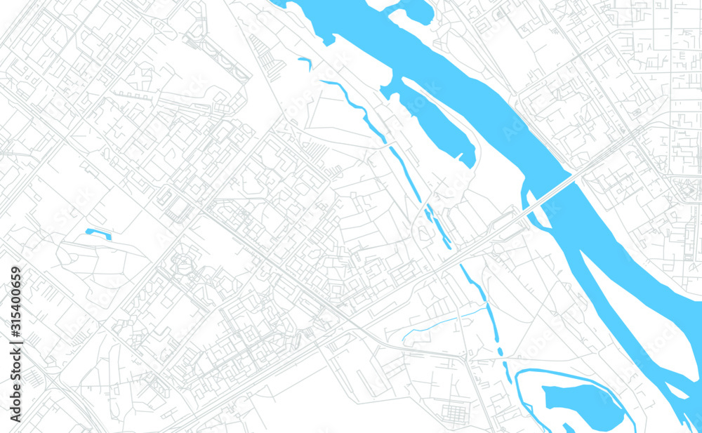 Fototapeta premium Omsk, Russia bright vector map