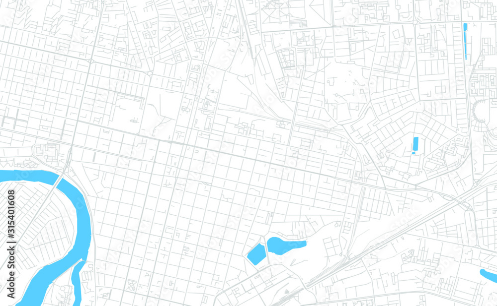 Krasnodar, Russia bright vector map