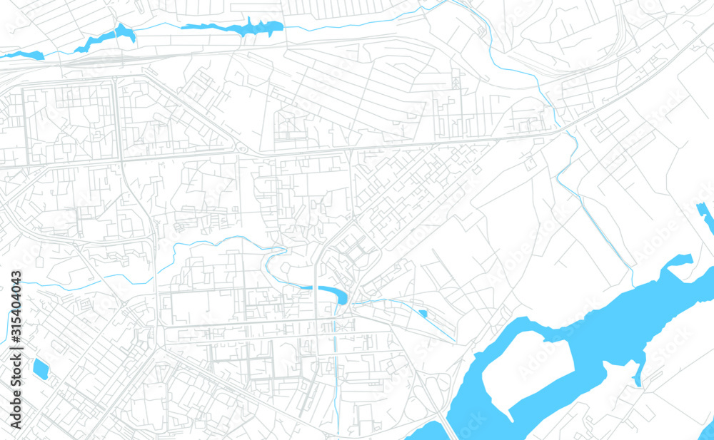 Lipetsk, Russia bright vector map
