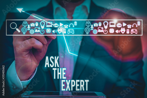 Valokuva Writing note showing Ask The Expert
