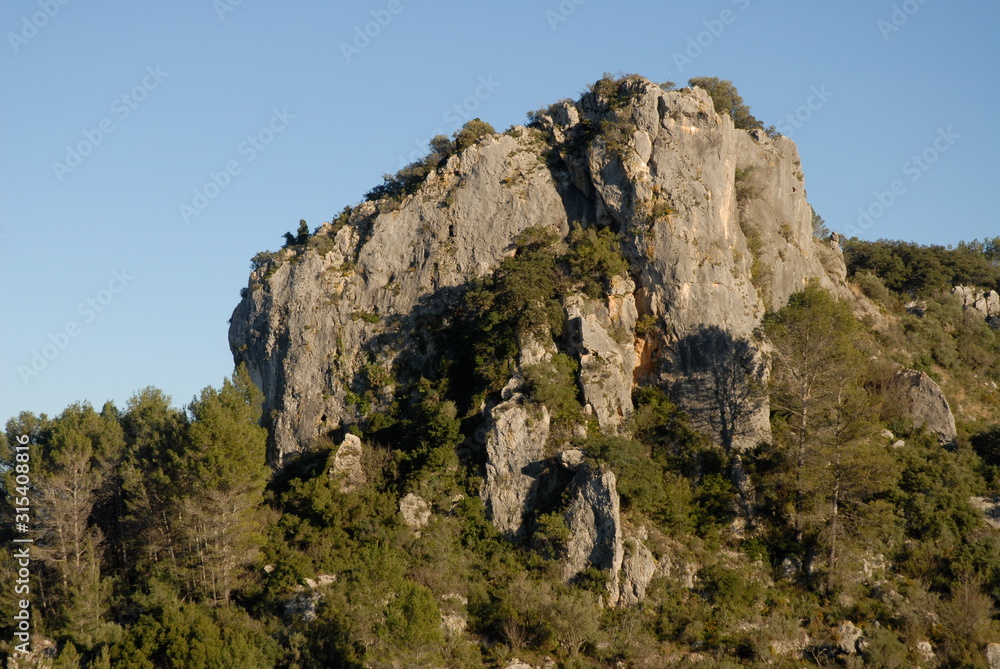 Rock outcrop in Vall de Ebo, Alicante Province, Spain Rock outcrop in Vall de Ebo, Alicante Province, Spain