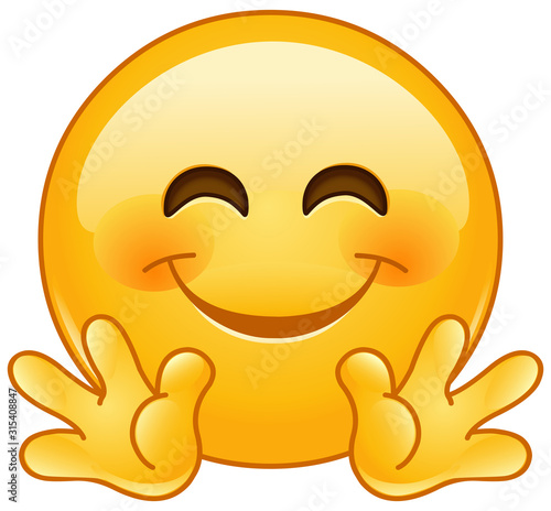 Hugging face emoticon