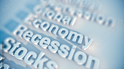 Economy, stocks and recession photo
