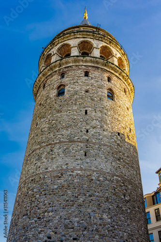 Medieval stone Galata tower...