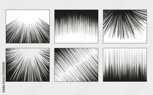 set of 6 black and white  manga and comic screen tone