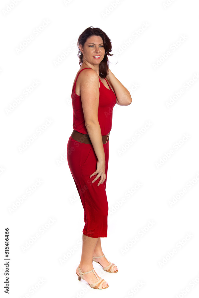 Young woman over isolated white background Young woman over isolated white background