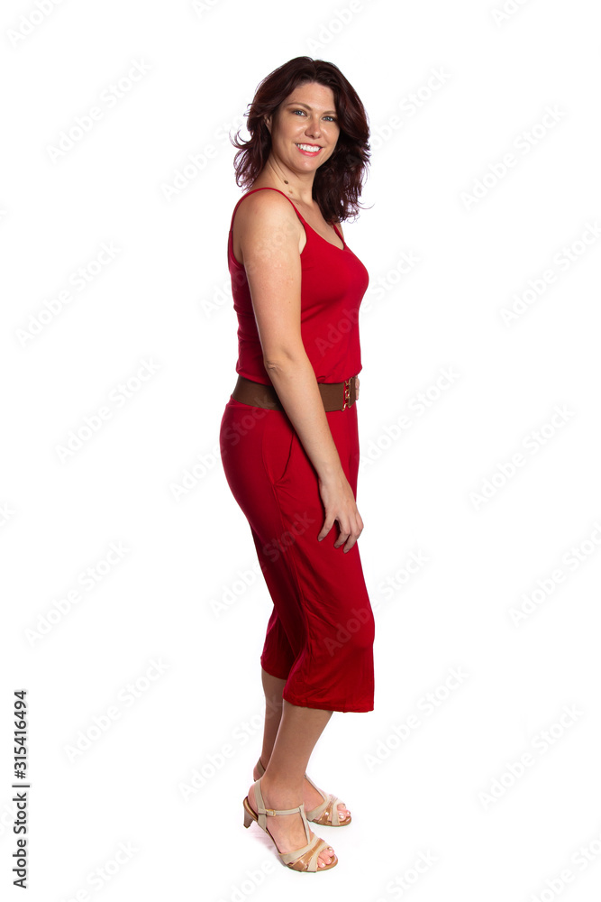 Young woman over isolated white background Young woman over isolated white background