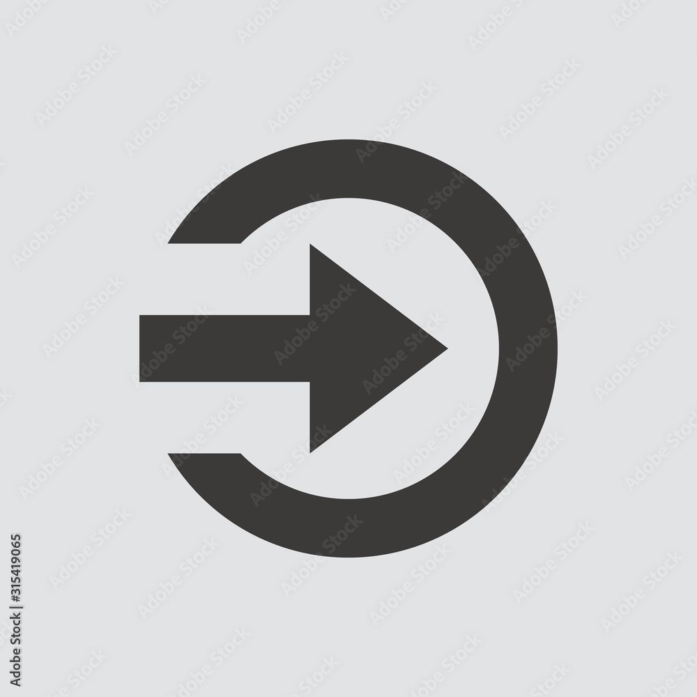 login icon isolated of flat style. Vector illustration. login icon isolated of flat style. Vector illustration.