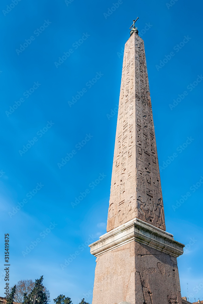 Rome Flaminio Obelisk Corner View