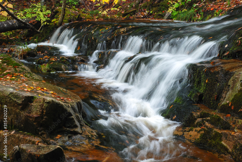 New England cascaiding waterfall New England cascaiding waterfall