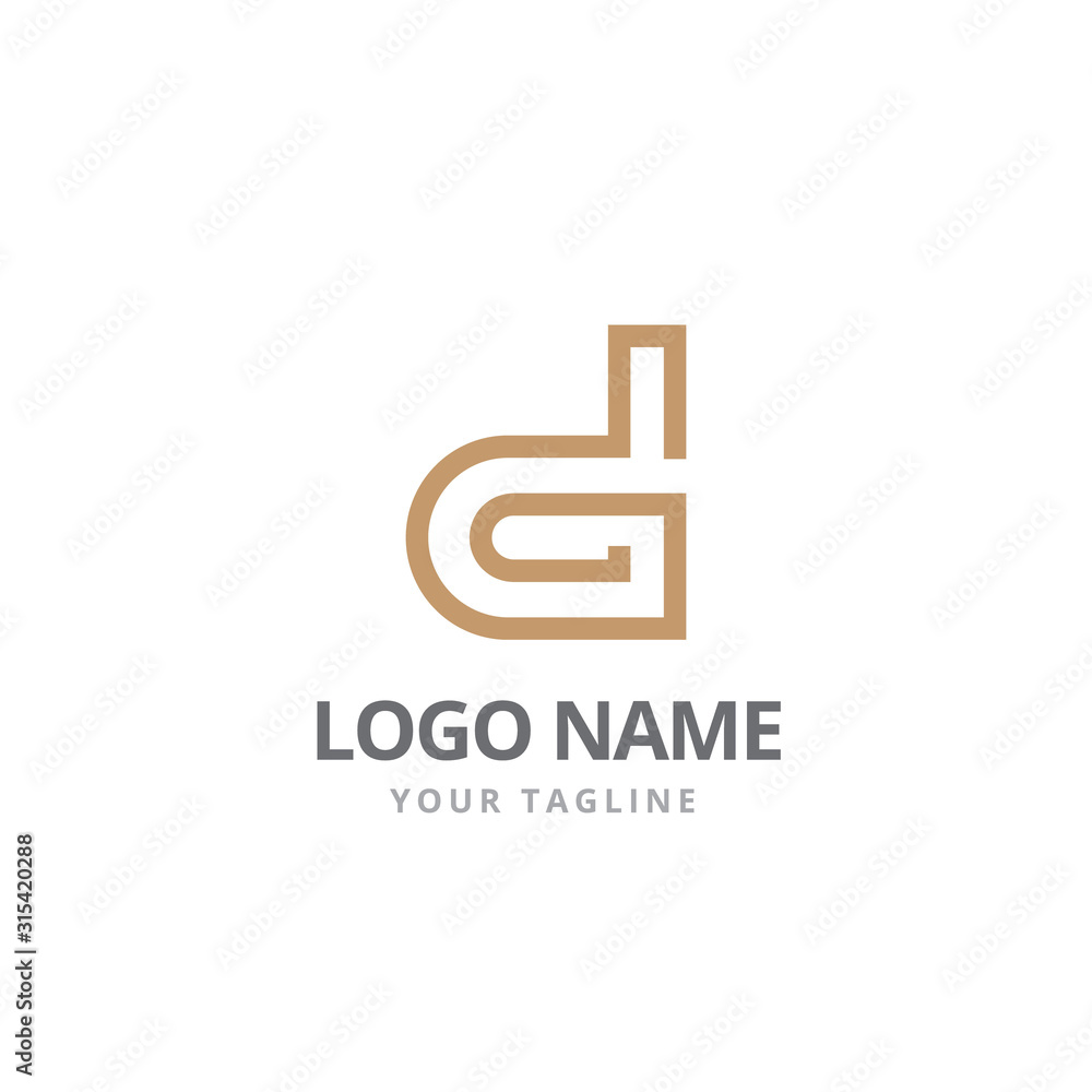 Letter D Data Line Logo Design Letter D Data Line Logo Design