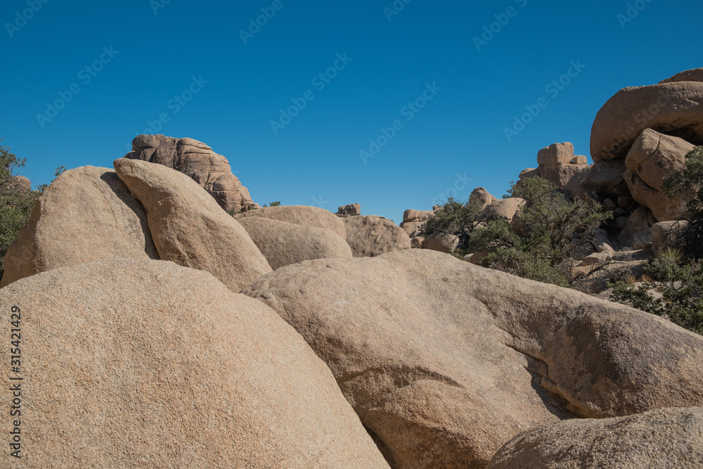 Sandstone in the Joshua tree desert, California