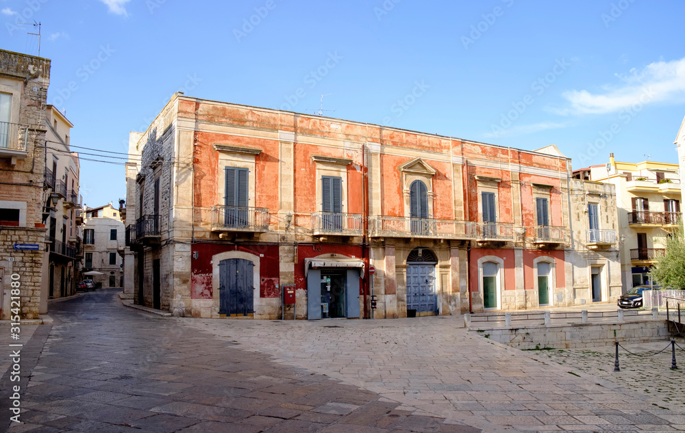 Italy, Puglia, Locorotondo, House on church square, Chiesa della Madonna della Greca Italy, Puglia, Locorotondo, House on church square, Chiesa della Madonna della Greca