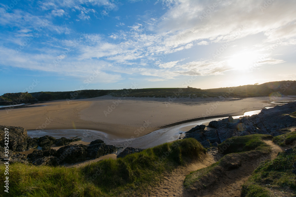 Obraz premium view of the river and the beach 