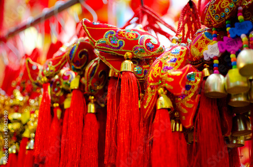 Chinese New year decoration, fish symbolise good luck © pfeifferv