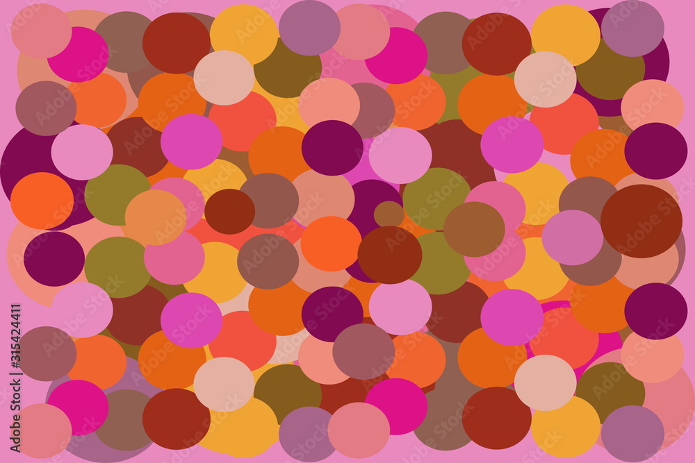 Background pattern of balls of different colors and sizes