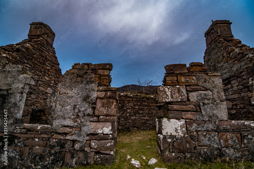 Ruins and Stormy Sky