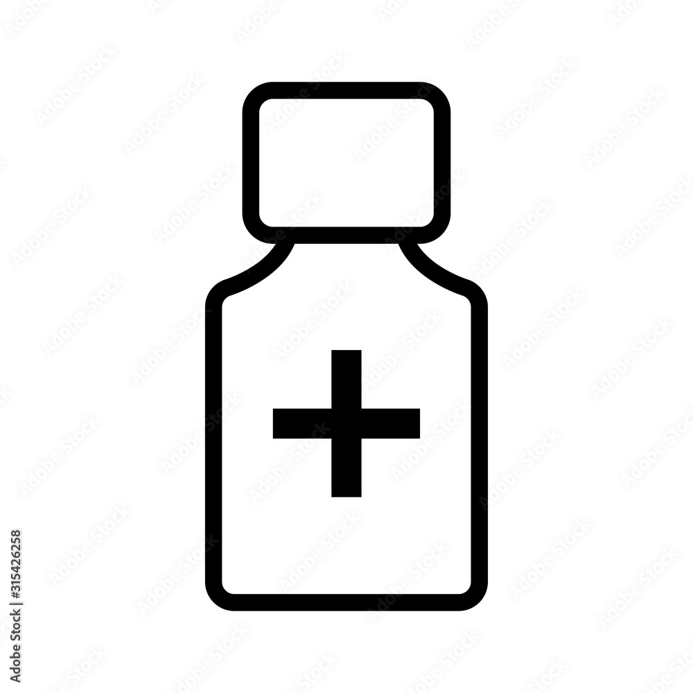 Medicine bottle icon. Vector illustration. Care, aspirin. Medicine bottle icon. Vector illustration. Care, aspirin.