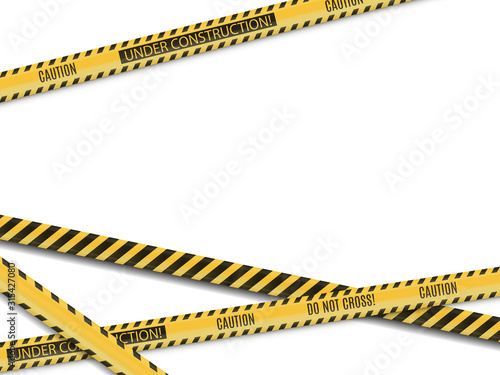 Wallpaper Mural Police lines. Crime scene. Danger warning. Tape fence. No entry. Torontodigital.ca