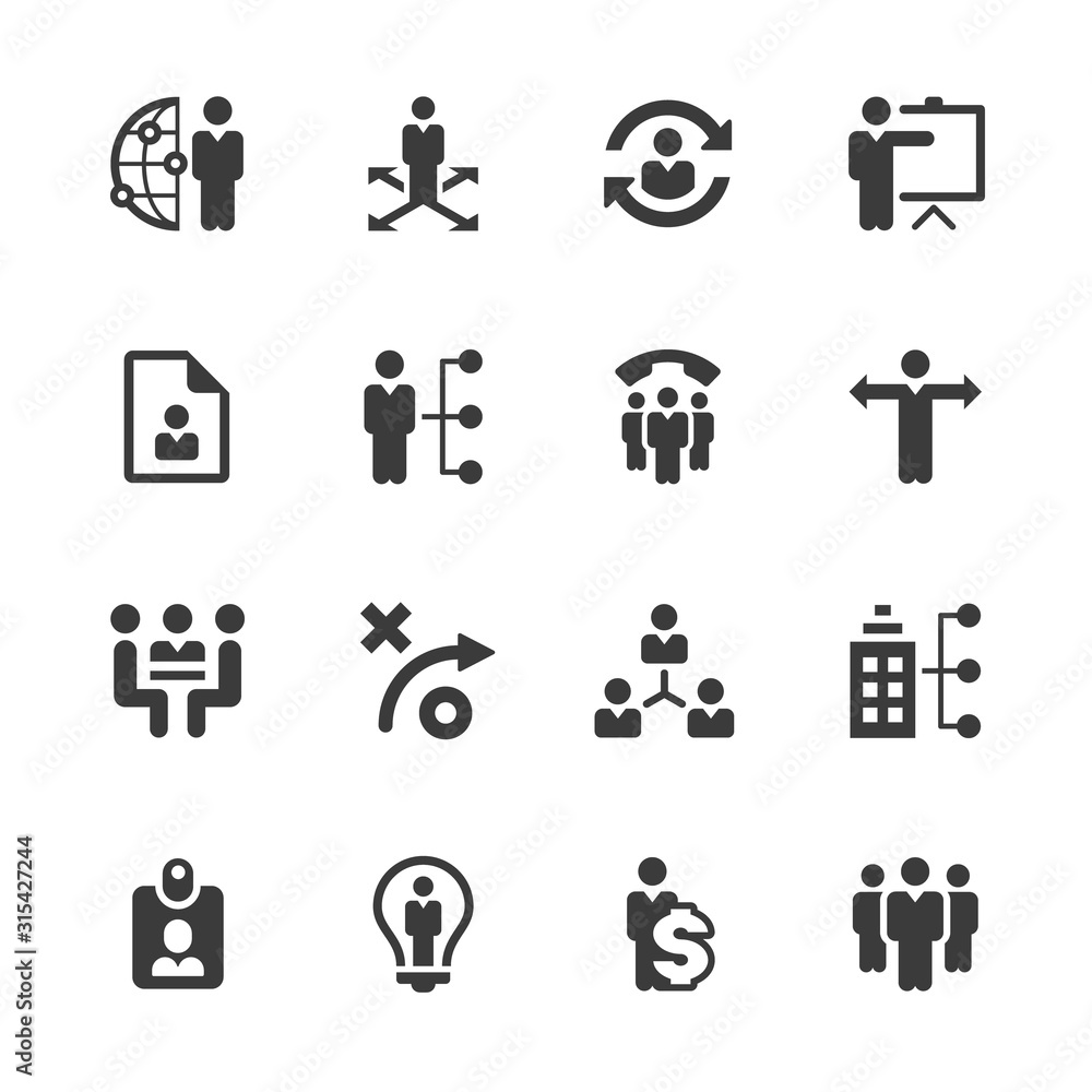 Human resource icons and business concepts Human resource icons and business concepts