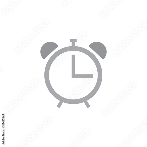 Clock flat vector icon isolated on a white background.