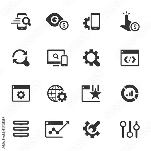 digital marketing and seo icons