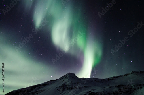 Beautiful aurora borealis northern lights show in February 2018