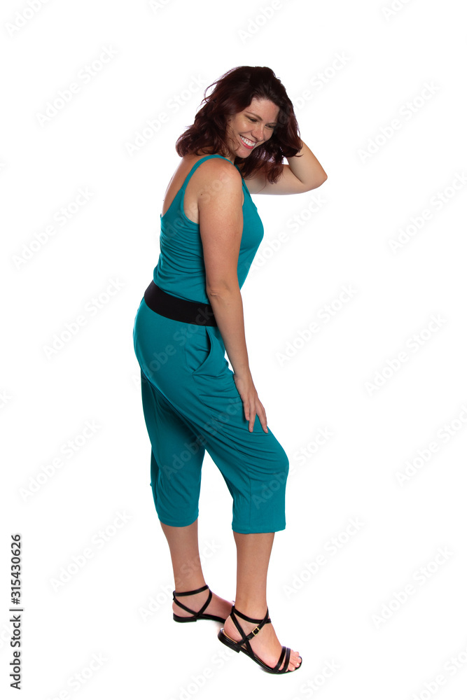 Young woman over isolated white background Young woman over isolated white background