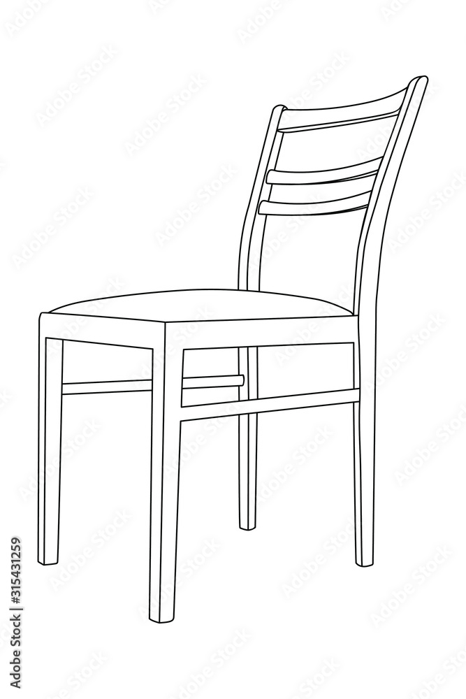 A chair with a soft seat. eps10 vector stock illustration A chair with a soft seat. eps10 vector stock illustration