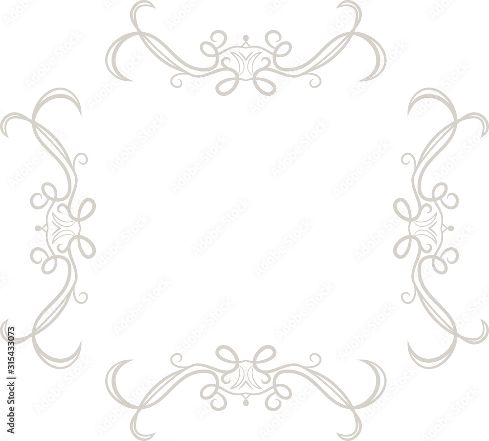 White Square antique pattern frame White Square antique pattern frame