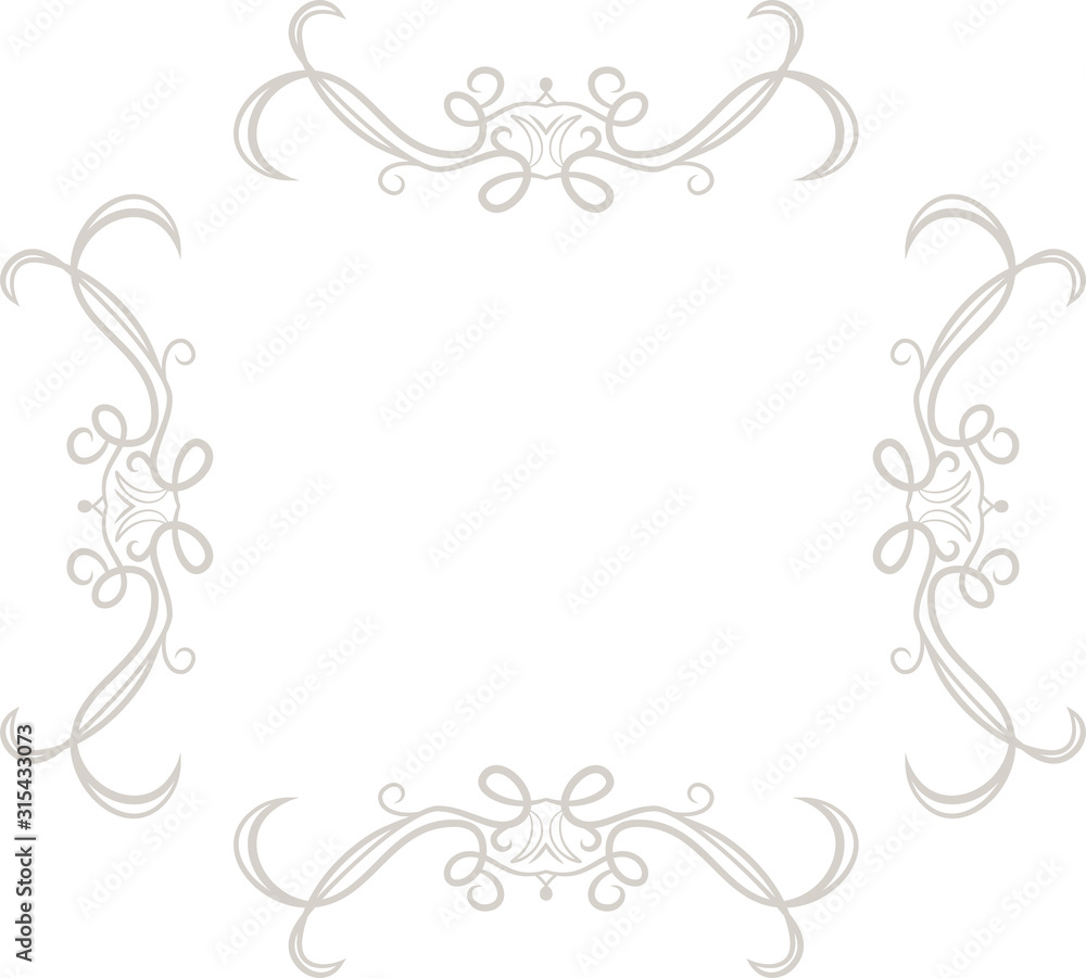 White Square antique pattern frame