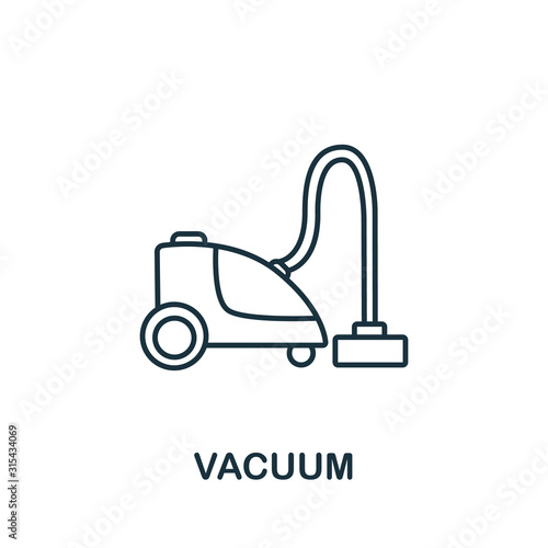 Vacuum icon from cleaning collection. Simple line element Vacuum symbol for templates, web design and infographics