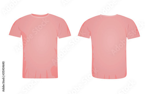 Pink t shirt. vector illustration