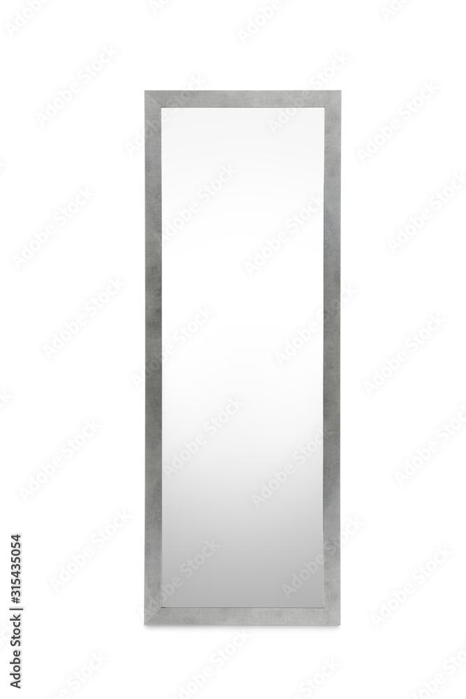 Modern full length mirror isolated on white Modern full length mirror isolated on white