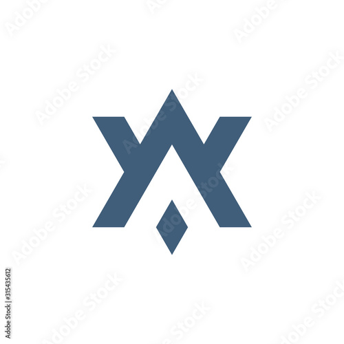 AV VA A V initial based letter icon geometric logo. Technology business identity concept. Creative corporate template. Stock Vector illustration isolated on white background.