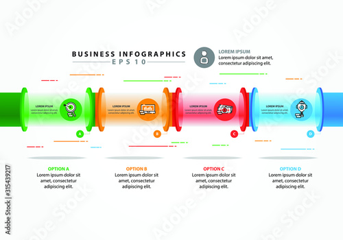 Infographic 4 sets of 4 colors. Eps10 Vector.