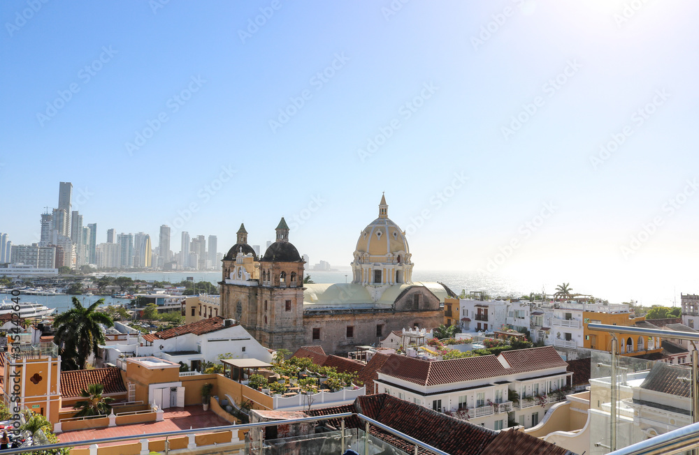 View of the Old Town in Cartagena