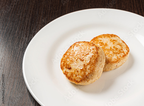 Wallpaper Mural turkey cutlets on the white plate Torontodigital.ca