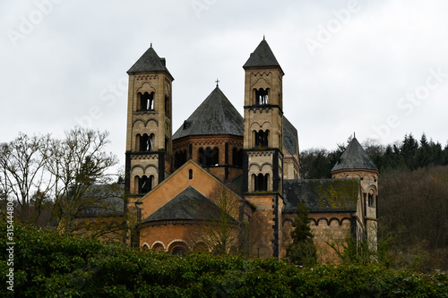 The Benedictine monastery Maria Laach on a cold winter day