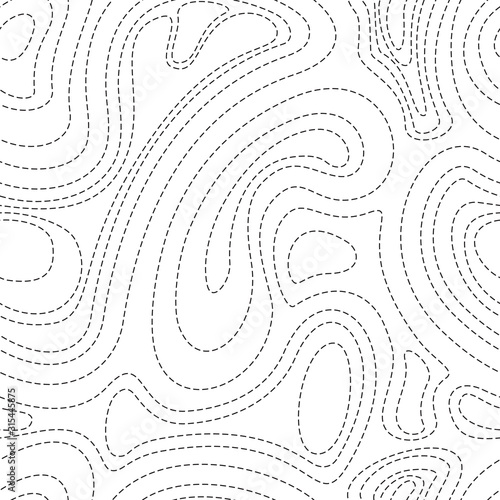 Black stitches seamless pattern isolated on white. Texture for fabrics or packaging.Monochrome Print.