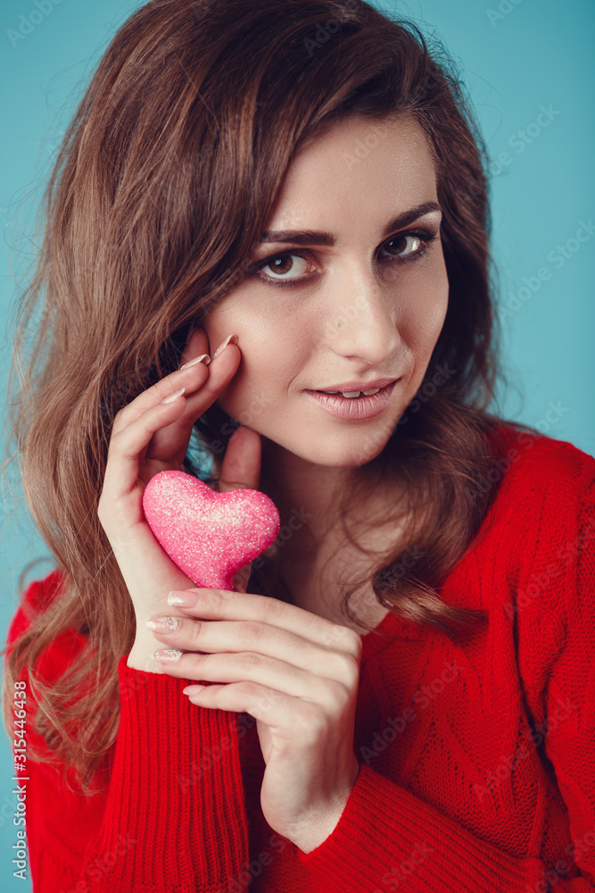 Beautiful arab or latin american woman in red dress Beautiful arab or latin american woman in red dress