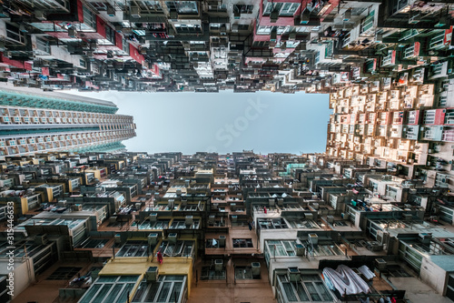 Photography Colorful building facade in Hong Kong, Quarry Bay ( a