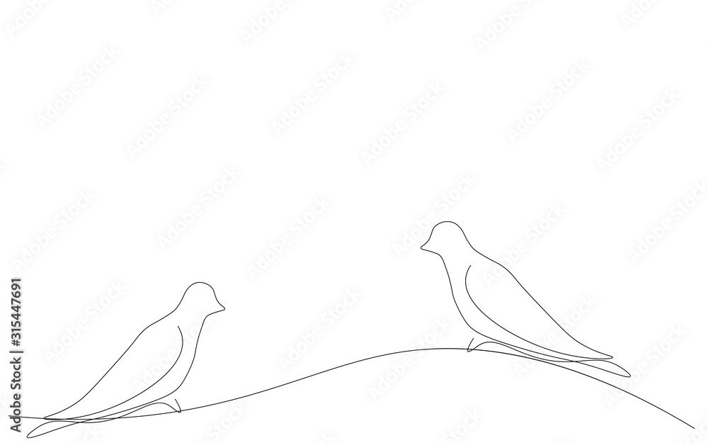 Birds on white background vector illustration Birds on white background vector illustration