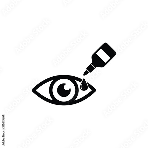 Eye drop icon.  Eye drop bottle